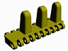 60 mm Kamm-Mitnehmer - twist lock 